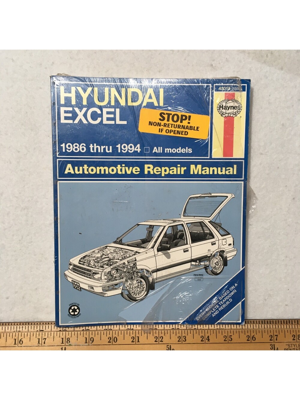 Haynes Automotive Repair Manual #43015 Hyundai Excel 1986-1994 BRAND NEW
